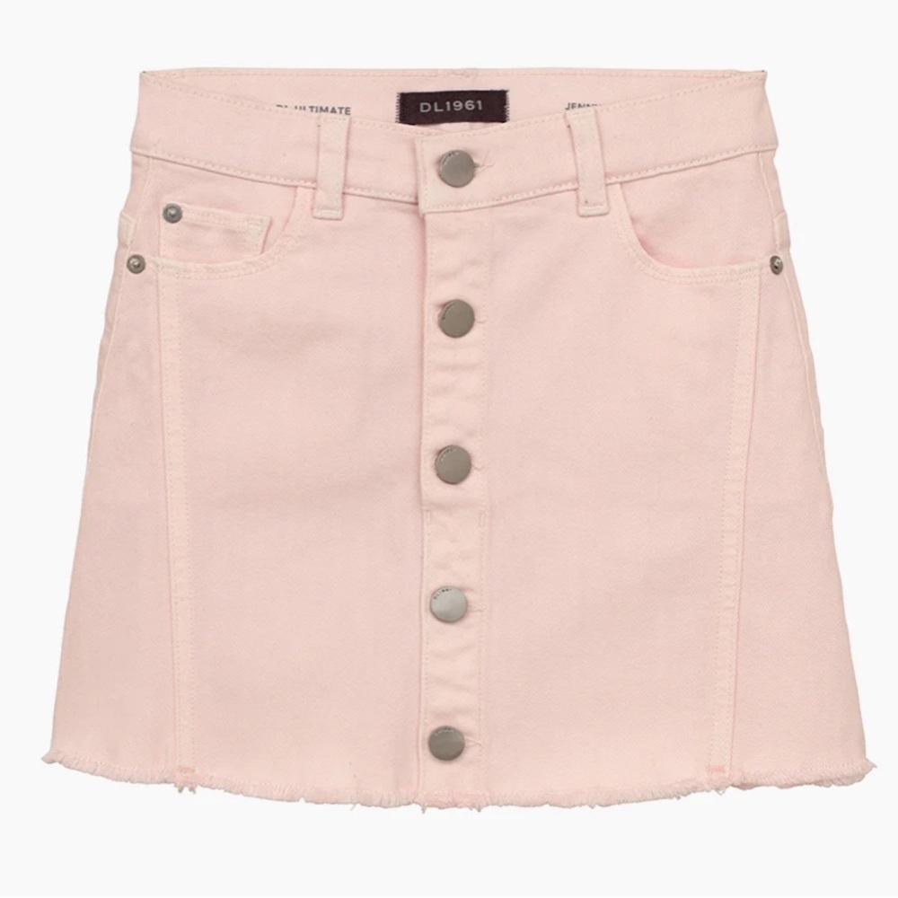NWT DL1961 Jenny mini skirt size youth 14. Rose lychee (pink) color